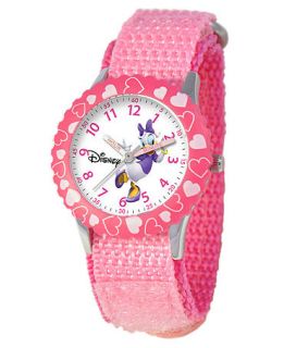 Disney Watch, Kids Daisy Duck Time Teacher Pink Velcro Strap 31mm