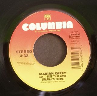 MARIAH CAREY~Cant Take That Away (Mariahs Theme)~Columbia 79348 45