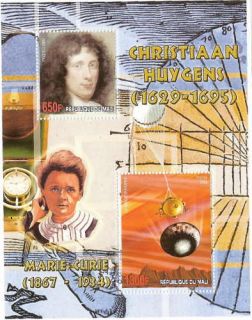 Christiaan Huygens Marie Curie on Stamps M1087