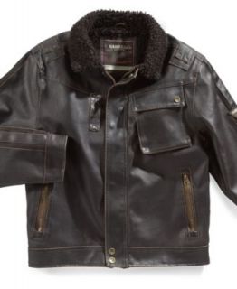 KC Collections Kids Jacket, Boys Faux Leather B2 Bomber Jacket