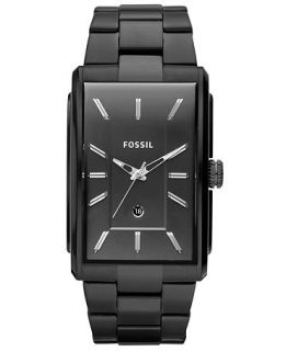 Fossil Watch, Mens Dress Black Ion Plated Stainless Steel Bracelet