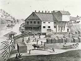 Judd and Veazine mill in Marine on St. Croix, from 1874 Andreas atlas