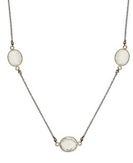 Studio Silver 18k Rose Gold Over Sterling Silver Necklace, Glass