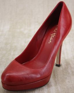 Cole Haan Air Carma Almond Toe Red Leather Pumps Size 6 $248 Platorm