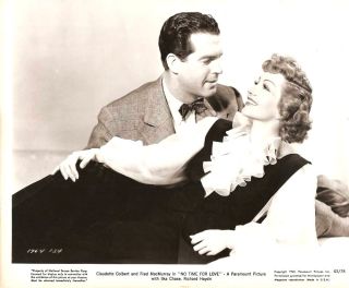 Claudette Colbert Fred MacMurray No Time for Love