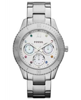 Fossil Watch, Womens Chronograph Stella Stainless Steel Bracelet 37mm