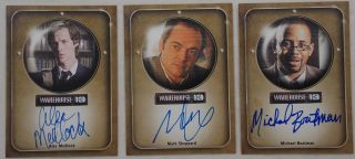 AUTHENIC WAREHOUSE 13 CARDS SIGNED BY MARK SHEPPARD   ALEC MEDLOCK