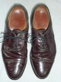 Mens Allen Edmonds Sanford Burgundy Dress Shoes 8 D
