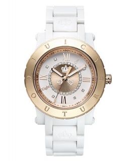 Juicy Couture Watch, Womens HRH White Plastic Bracelet 38mm 1900844
