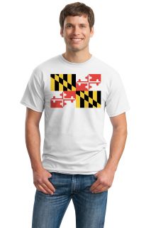 MARYLAND STATE FLAG TEE..Adult Unisex T shirt. Baltimore, Ravens