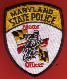 Maryland State Police Motorcycle Officer Police Patch