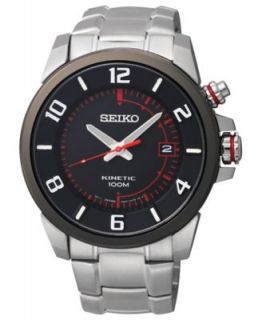 Seiko Watch, Mens Le Grand Sport Kinetic Stainless Steel Bracelet