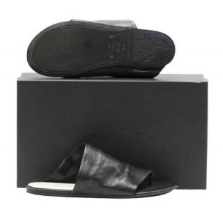 New $735 Marsell MW2079 Black Flat Thong Sandal