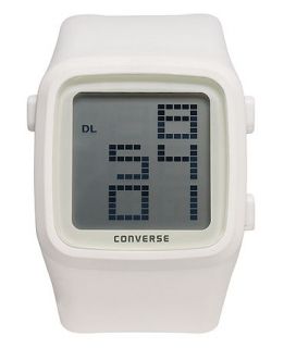 Converse Watch, Unisex Digital Scoreboard White Silicone Strap 43mm