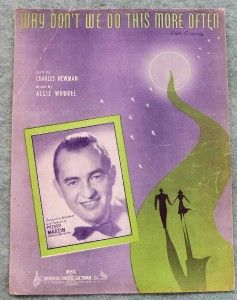 1941 Why DonT We do This More Often Sheet Music Freddy Martin