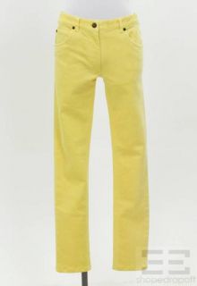 Martin Margiela Yellow Cotton Skinny Jeans Size 44