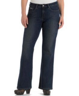 Levis Plus Size Jeans, 525 Perfect Waist Bootcut, Denim Defense Wash