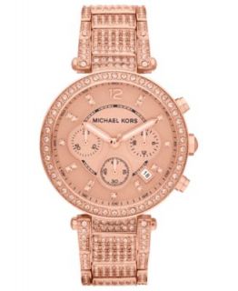 Michael Kors Watch, Womens Chronograph Camille Rose Gold Tone