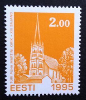 Estonia 1995 ( MNH ) 2 kr   St. Martin’s, Church.