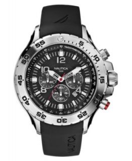 Nautica Watch, Mens Black Polyurethane Strap N15664G   All Watches