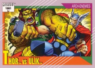 Marvel Universe Series 2 1991 Card 122 Thor vs Ulik