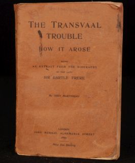 1899 Transvaal Trouble John Martineau Bartle Frere BOER War