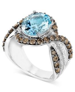 Le Vian 14k White Gold Ring, Aquamarine (3 3/4 ct. t.w.) and White and