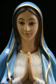 Large Virgin Mary Our Lady of Lourdes Italian Statue Sculpture Made in
