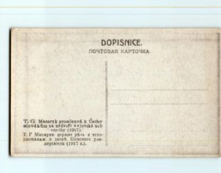 Masaryk Antique Postcard 144641