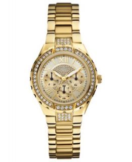 GUESS Watch, Womens Gold Tone Stainless Steel Bracelet 49mm U12631L1