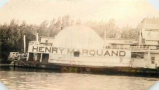 Riverboat Henry Marquand Sidewheel Steamer Cica 1930s Snapshot