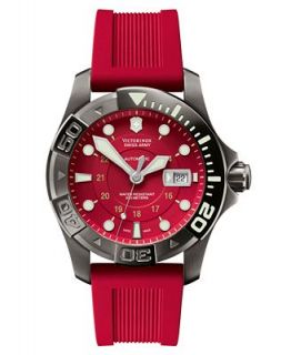 Victorinox Swiss Army Watch, Mens Dive Master Red Rubber Strap 241353