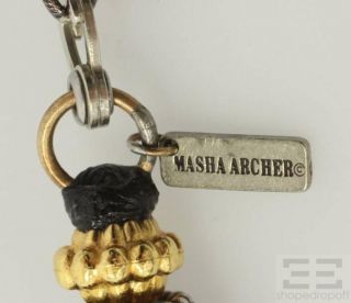 Masha Archer Turquoise Red Black Beaded Necklace