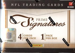 2011 Panini Prime Signatures Football Hobby Box 1 Auto Box