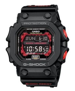 Shock Watch, Mens Digital Black Resin Strap GX56 1A