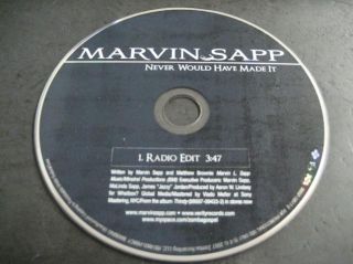 Marvin Sapp Never Would Have Made It 1trk Promo CD Free U s Shipping