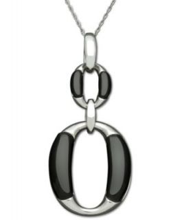 Sterling Silver Necklace, Onyx Pendant   Necklaces   Jewelry & Watches
