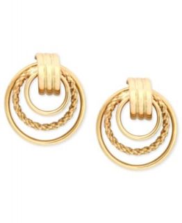 14k Gold Earrings, Cubic Zirconia Tube Hoop (1/2 ct. t.w.)   Earrings