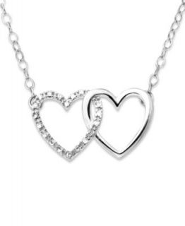 EFFY Collection Diamond Necklace, Multi Tone Diamond Diagonal Heart
