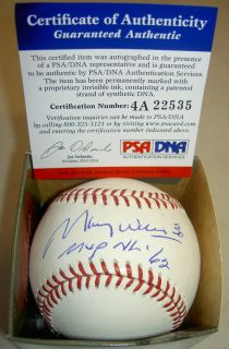 Maury Wills Autograph Signed Stat Baseball Ball NL MVP 62 PSA DNA