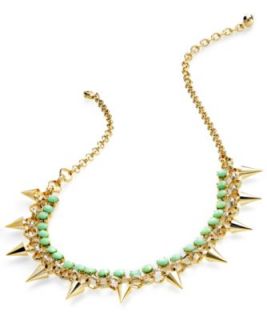 Bar III Necklace, Gold Tone Spike Statement Necklace   Fashion Jewelry