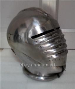 Polished Wearable Maximilian Knight Helmet Medieval Armour Replica