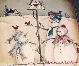 Maxine Thomas Warm Winter Wishes FolkArt Santa Decorative Tole