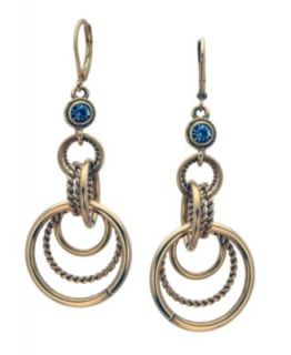 BCBGeneration Earrings, Blue Drusy Geometric Drop Earrings