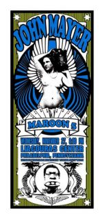 John Mayer Maroon 5 Silkscreen Poster