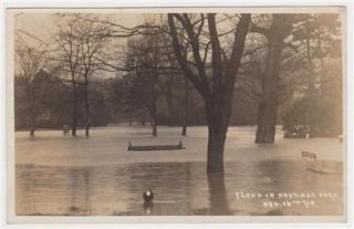 RPPC Flood in Hastings Park 16 12 1910 Details on Reverse Sussex