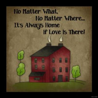 No Matter What Love Is There Primitive Wood Sign Rustic Country Home