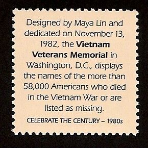 War Veterans Memorial Washington D C Maya Lin US Stamp Mint