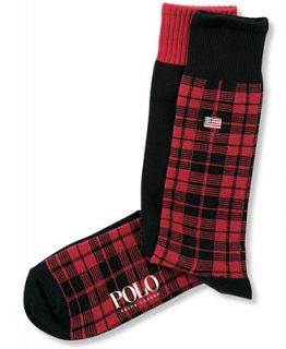 Polo Ralph Lauren Socks, Celebrity Plaid 2 Pack Crew Casual Socks