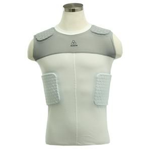 McDavid Gray White/Grey HexPad Sleeveless 5 pad Body Shirt W/Mesh Top